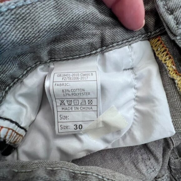 🎉SALE🎉 Distressed Denim Jeans Cartoon Graphic‎ Smiley Face Skull Streetwear 30 - Picture 3 of 14